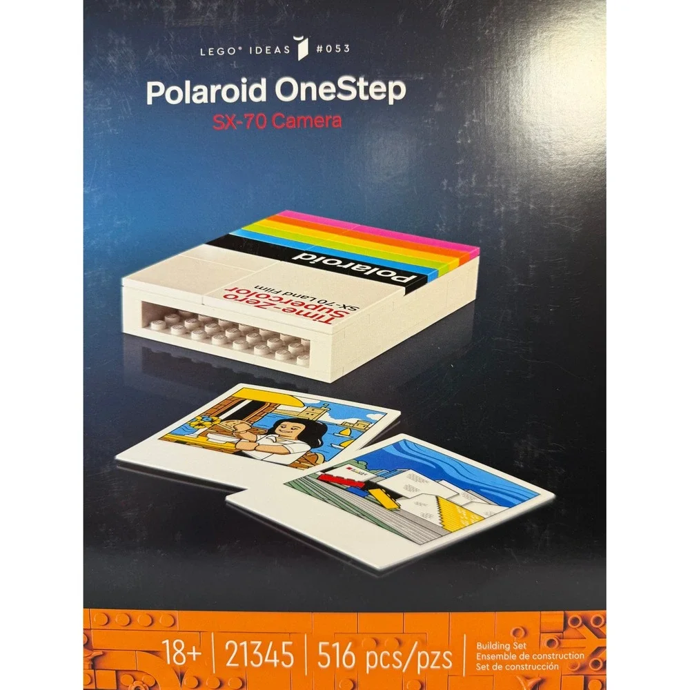 LEGO‎ Ideas Polaroid OneStep SX-70 Camera 21345 Building Set 516 Pieces New